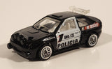 2000 Hot Wheels World Racers 2 Ford Escort Rally #1 Police Cops Policia Black with White Doors Die Cast Toy Car Vehicle