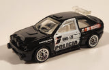 2000 Hot Wheels World Racers 2 Ford Escort Rally #1 Police Cops Policia Black with White Doors Die Cast Toy Car Vehicle