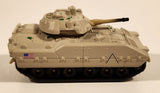 2002 Matchbox Bradley M2 Fighting Vehicle Tank Light Beige Brown Die Cast Toy Car Vehicle