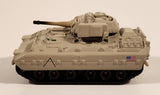 2002 Matchbox Bradley M2 Fighting Vehicle Tank Light Beige Brown Die Cast Toy Car Vehicle