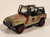 2018 Matchbox Jurassic World Jeep Wrangler Matte Metalflake Sand Die Cast Toy Car Vehicle