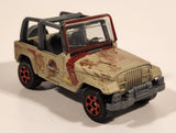 2018 Matchbox Jurassic World Jeep Wrangler Matte Metalflake Sand Die Cast Toy Car Vehicle