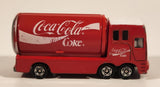 1995 Tomy No. 37 Coca Cola Coke Can Shaped Delivery Truck Red and White Die Cast Toy Car Vehicle with Opening Side Doors