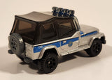 2018 Matchbox Jurassic World Jeep Wrangler Silver Die Cast Toy Car Vehicle