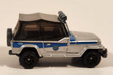 2018 Matchbox Jurassic World Jeep Wrangler Silver Die Cast Toy Car Vehicle