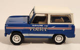 2013 Greenlight Hot Pursuit GL063 1967 Ford Bronco Glen Alpine Police Blue and White Die Cast Toy Car Vehicle with Opening Hood
