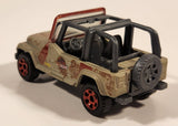 2018 Matchbox Jurassic World Jeep Wrangler Matte Metalflake Sand Die Cast Toy Car Vehicle
