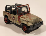 2018 Matchbox Jurassic World Jeep Wrangler Matte Metalflake Sand Die Cast Toy Car Vehicle
