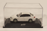 Suburu WRX STI Pearl White Die Cast Toy Car Vehicle In Display Case