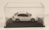 Suburu WRX STI Pearl White Die Cast Toy Car Vehicle In Display Case