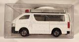 2018 Tomy Tomica No. 113 Toyota Hiace Communication Satellite Car White 1/64 Scale Die Cast Toy Car Vehicle