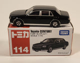 2018 Takara Tomy Tomica No. 114 Toyota Century Black 1/70 Scale Die Cast Toy Car Vehicle New in Box