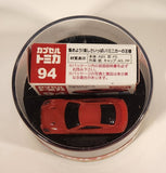 Takara Tomy Wonda No. 94 Nissan GT-R Red Miniature Die Cast Toy Car Vehicle New in Display Case