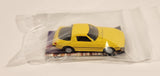 Kyosho Mazda Savanna RX-7 (SA22C) Early Version Yellow Miniature 1/100 Scale Die Cast Toy Car Vehicle with Promo Paper