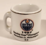 NHL Stanley Cup Crazy Mini Mug Edmonton Oilers 1987 Champs With Opponent & Score
