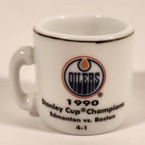 NHL Stanley Cup Crazy Mini Mug Edmonton Oilers 1990 Champs With Opponent & Score