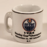 NHL Stanley Cup Crazy Mini Mug Edmonton Oilers 1984 Champs With Opponent & Score