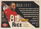 1995 Pinnacle Action Packed NFL San Francisco 49ers Jerry Rice Football Sports Trading Card #1