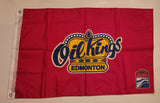 Rare 2016 2017 Inaugural Season Rogers Place CHL Edmonton Oil Kings Ice Hockey Team 23 1/2" x 37 1/2" Flag