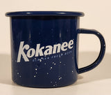 Kokanee Glacier Fresh Beer Dark Blue 3" Enamel Metal Coffee Mug Cup