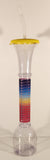 Slurpee Reusable 17 1/2" Tall Clear Plastic Drinking Cup with Lid and Straw