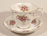 Vintage Royal Albert Bone China England Tranquility Pink Rose Flowers Tea Cup & Saucer Set