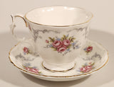 Vintage Royal Albert Bone China England Tranquility Pink Rose Flowers Tea Cup & Saucer Set
