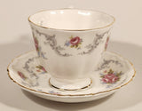 Vintage Royal Albert Bone China England Tranquility Pink Rose Flowers Tea Cup & Saucer Set