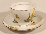 Vintage Royal Vale Bone China Daffodil Yellow Flowers Tea Cup & Saucer Set