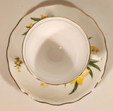 Vintage Royal Vale Bone China Daffodil Yellow Flowers Tea Cup & Saucer Set