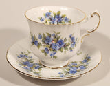 Vintage Paragon English Flowers Aubretia Blue Flowers Tea Cup & Saucer Set