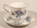 Vintage Paragon English Flowers Aubretia Blue Flowers Tea Cup & Saucer Set