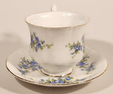 Vintage Paragon English Flowers Aubretia Blue Flowers Tea Cup & Saucer Set