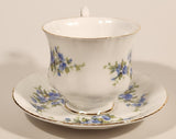 Vintage Paragon English Flowers Aubretia Blue Flowers Tea Cup & Saucer Set