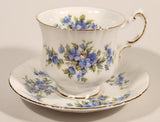 Vintage Paragon English Flowers Aubretia Blue Flowers Tea Cup & Saucer Set