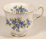 Vintage Paragon English Flowers Aubretia Blue Flowers Tea Cup & Saucer Set