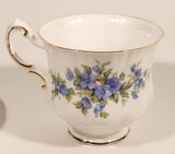Vintage Paragon English Flowers Aubretia Blue Flowers Tea Cup & Saucer Set
