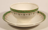 Vintage Alfred Meakin England "Pride-Of-Erin" Green and Gold Trimmed Tea Cup & Saucer Set