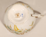 Vintage Royal Albert Crown China Light Green Flowers Tea Cup & Saucer Set