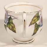 Vintage Royal Albert Bone China England Flower Of The Month Series Set of Twelve No. 9 "Morning Glory" Blue Purple Flowers Tea Cup & Saucer Set