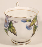 Vintage Royal Albert Bone China England Flower Of The Month Series Set of Twelve No. 9 "Morning Glory" Blue Purple Flowers Tea Cup & Saucer Set