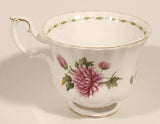 Vintage 1970s Royal Albert Flower of the Month Series November Chrysanthemum Pink Flowers Bone China Tea Cup & Saucer Set