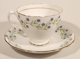 Vintage Royal Vale Bone China Violet Purple Flowers Tea Cup & Saucer Set