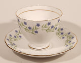 Vintage Royal Vale Bone China Violet Purple Flowers Tea Cup & Saucer Set