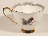 Vintage Royal Staffordshire Bone China "Roses To Remember" Red Flowers Tea Cup & Saucer Set
