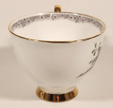 Vintage Royal Staffordshire Bone China "Roses To Remember" Red Flowers Tea Cup & Saucer Set