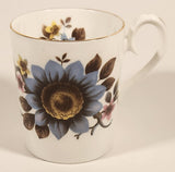 Vintage Royal Albert Bone China England Ascot Pink Yellow Blue Flowers Demitasse Tea Cup & Saucer Set