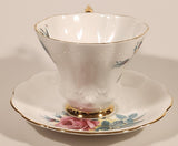 Vintage Royal Albert Bone China Sweetheart Roses Series of Six "Elizabeth" Pink Flowers Tea Cup & Saucer Set