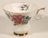 Vintage Royal Albert Bone China Sweetheart Roses Series of Six "Elizabeth" Pink Flowers Tea Cup & Saucer Set