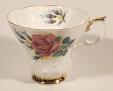 Vintage Royal Albert Bone China Sweetheart Roses Series of Six "Elizabeth" Pink Flowers Tea Cup & Saucer Set